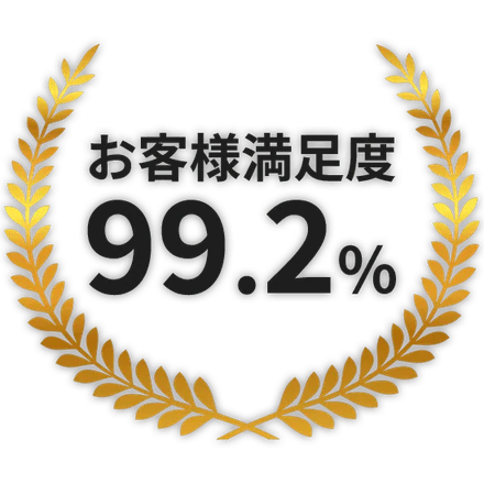 お客様満足度99.2%